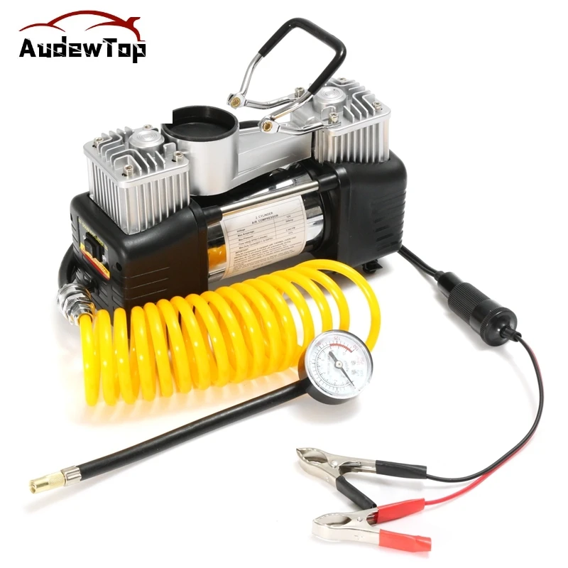 

공기 압축기 150PSI Air Compressor Car Tire Inflator 60L 12V Pump Portable 4WD Kit Pressure Pump Dual Cylinder Pressure Pump Tool Sets