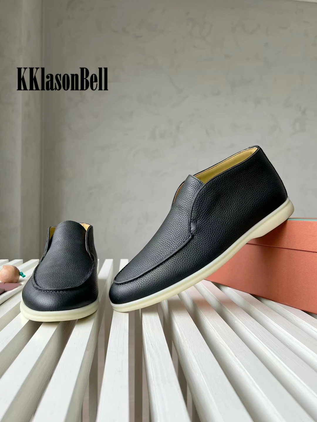 Мужские высокие Лоферы 10 9 года мягкая бычья замша натуральная кожа слипоны