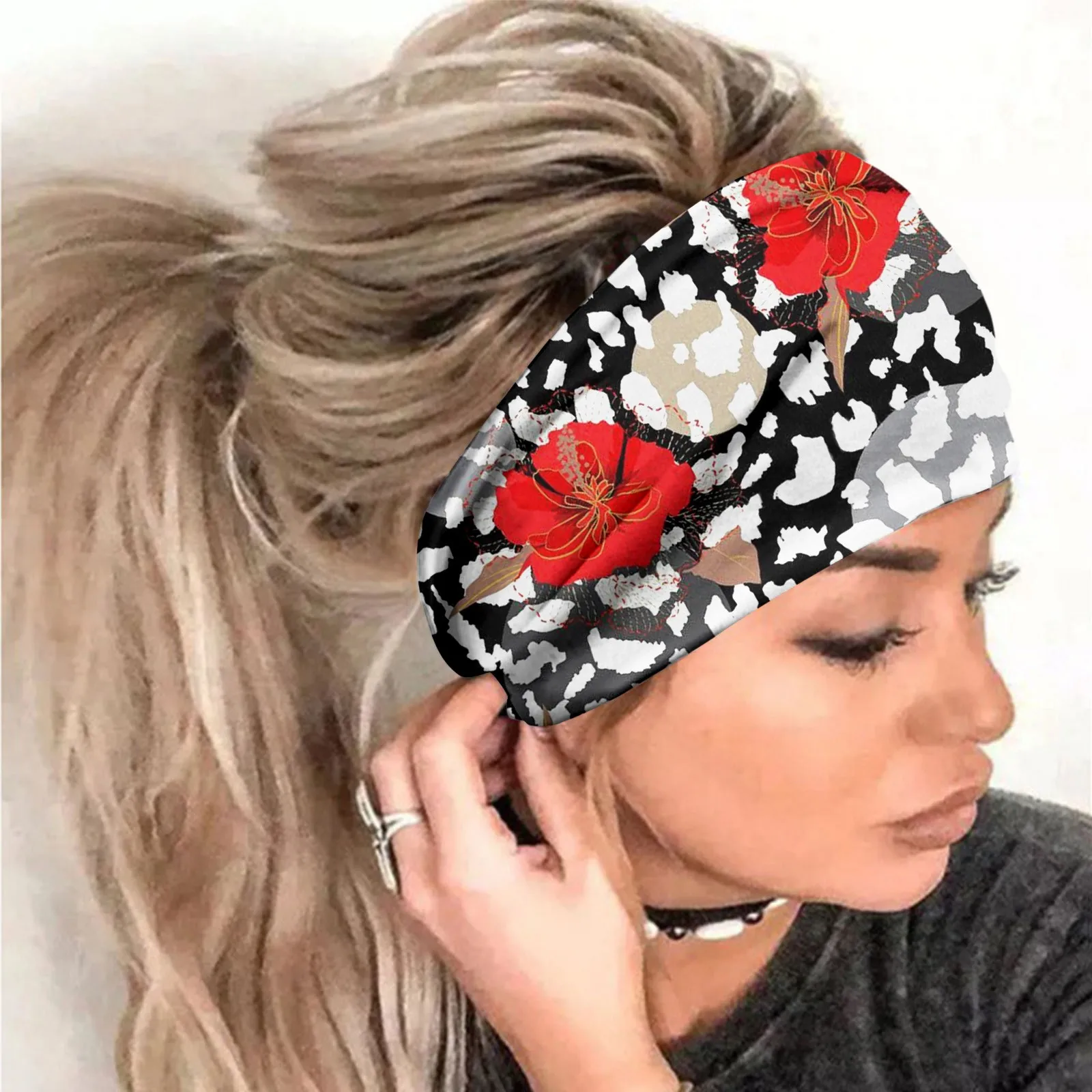 

Sports Head Hair Bands High Elastic Vintage Print Headwrap Sports Yoga Magic Scarf Outdoor Sports Bicycle Headband Accessory