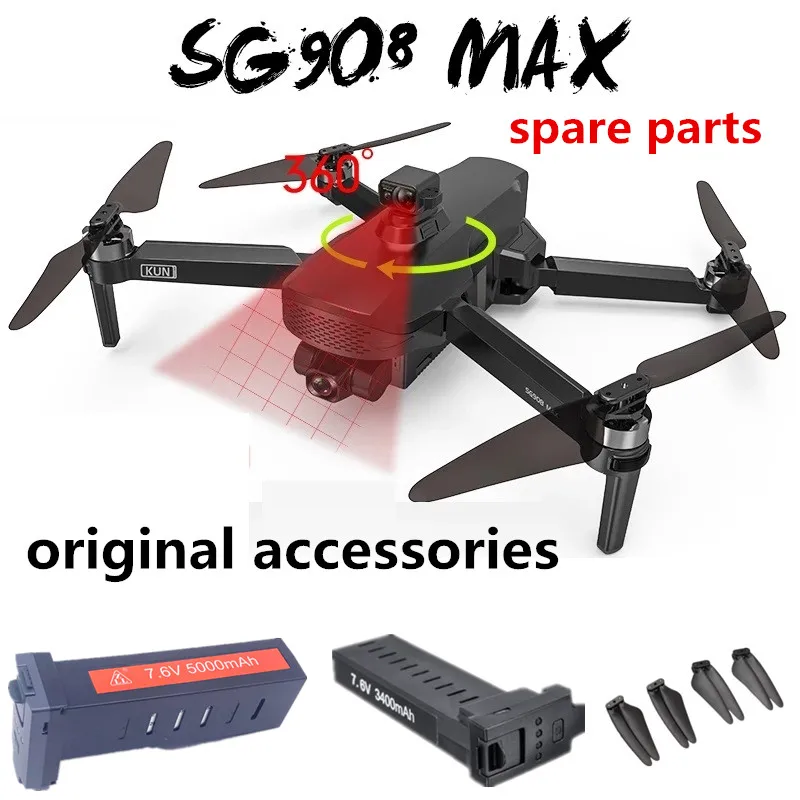 

SG908MAX беспилотный аккумулятор оригинальные аксессуары 7,6 В 3400 мАч/7,6 в 5000 мАч пропеллер кленовый лист для SG908 Макс части дрона