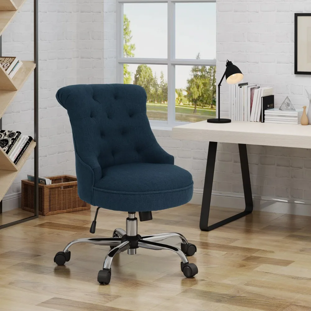 

Noble House Home Office Fabric Desk Chair, Navy Blue