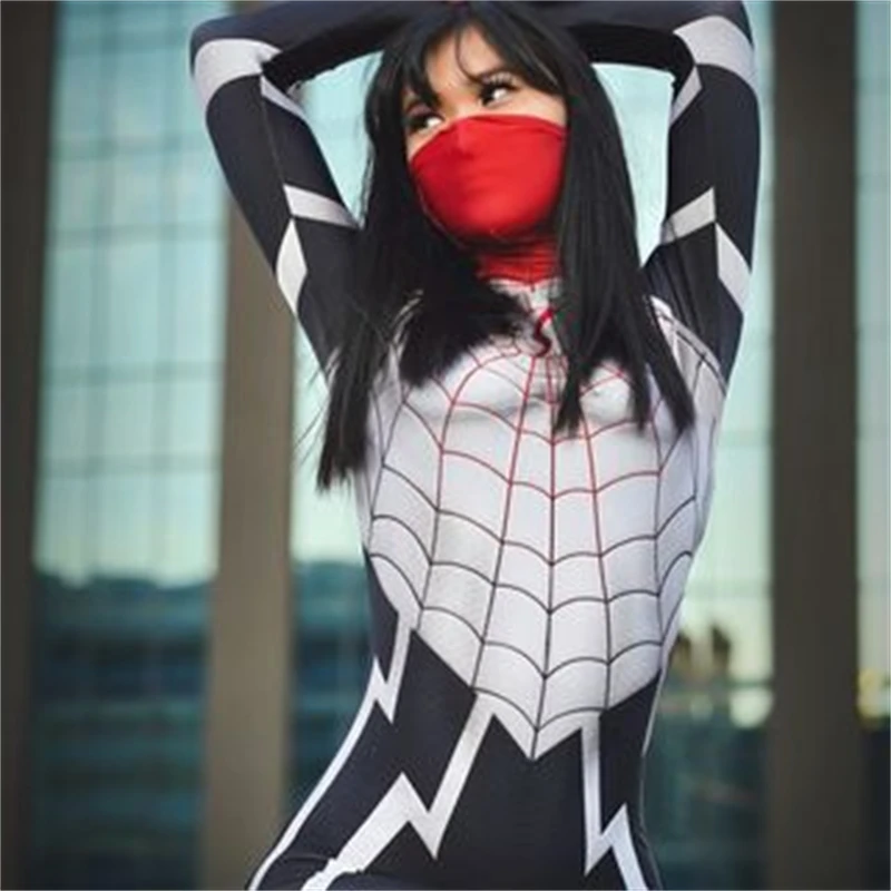 

Spider Adult Woman Girls Maid Child Kids Bodysuit Tights Suit Tracksuit Halloween Cosplay Costume Super Hero Jumpsuit Zentai