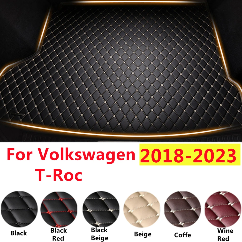 Фото Кожаный коврик для багажника автомобиля SJ XPE, подходит для Volkswagen VW T-Roc 2023 2022 2021 2020 19 №1