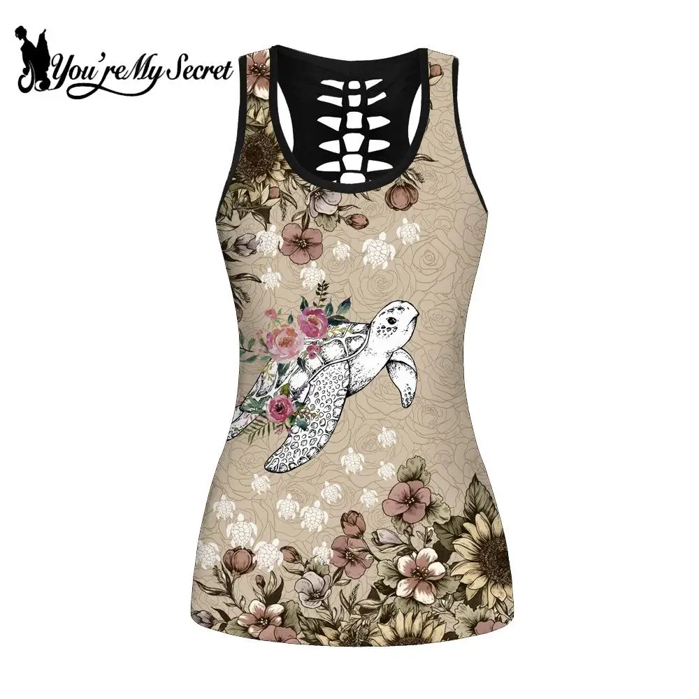 

Летние Новые повседневные топы [You Are My Secret] с цифровой печатью черепа, майка с 3d-черепашкой, одежда для йоги, рубашки с вырезами