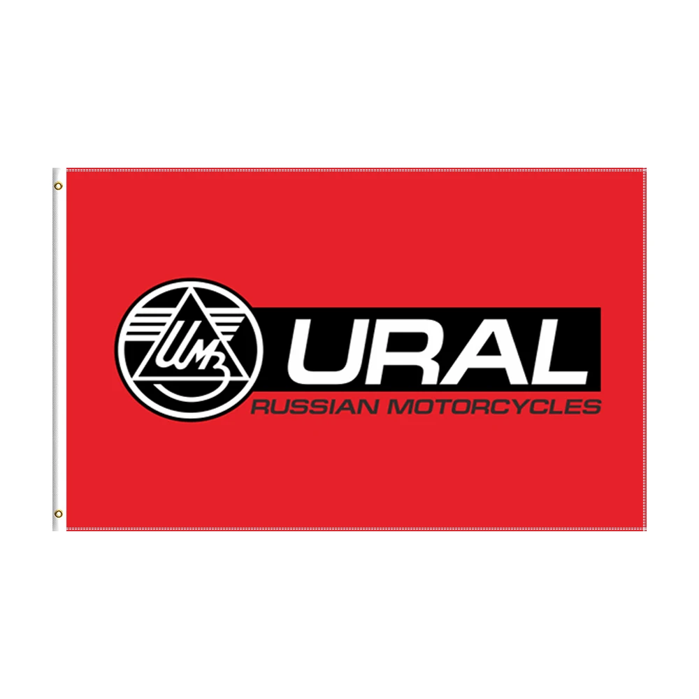 

3x5 Ft Ural Flag Polyester Printed Motorcycles Racing Banner For Decor