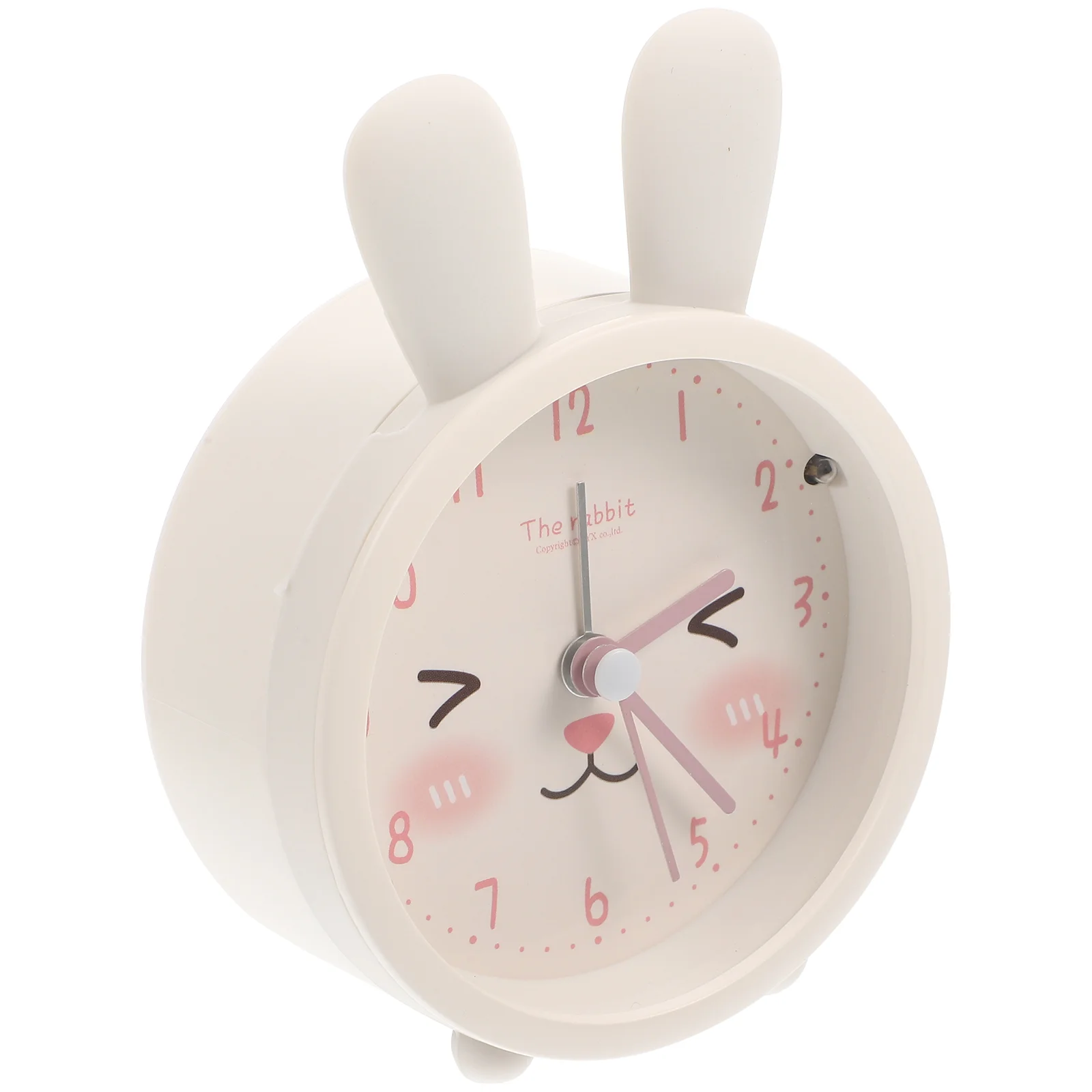 

Clock Alarm Kids Cute Clocks Desk Silent Table Bedside Cat Learning Ear Night Light Animal Rabbit Cartoon Dorm Desktop Bedroom