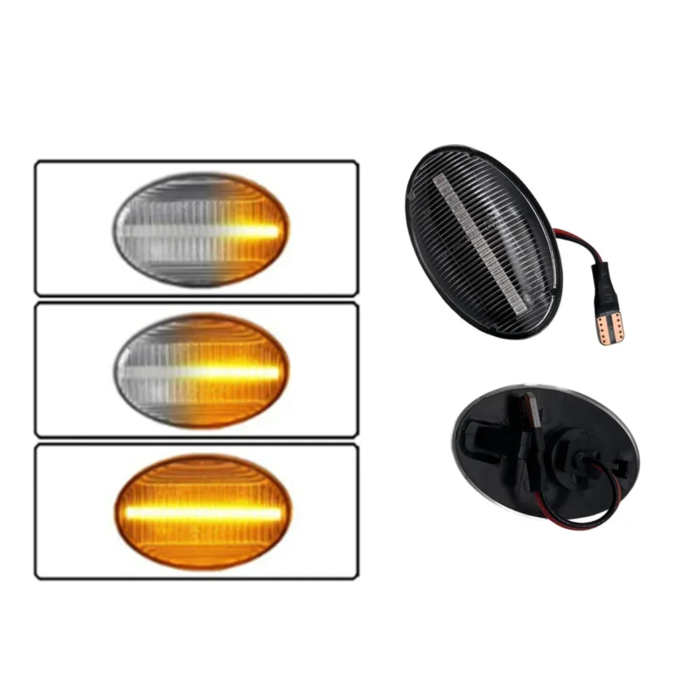 2 шт. динамический светодиодный мигающий указатель поворота боковой габаритный