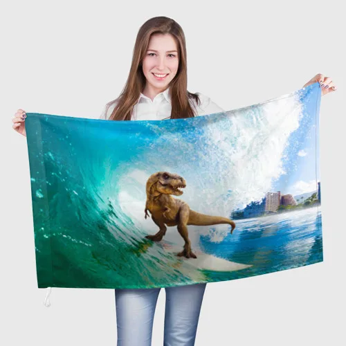 Флаг 3D Серфер Юрского Периода |