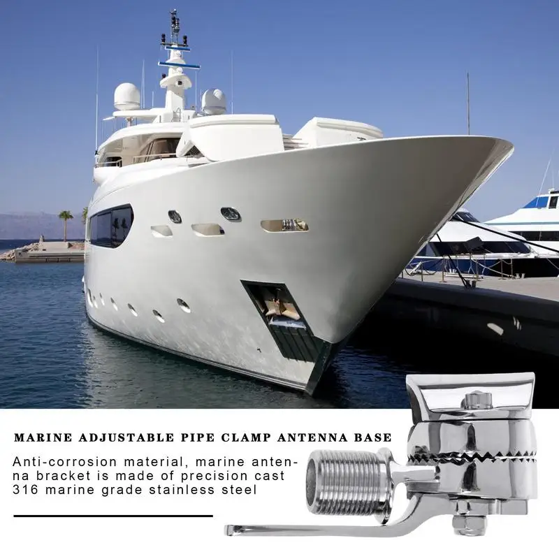 

Marine Radio VHF Antenna Adjustable Base Mount For Boats 316 Stainless Steel Antenna Base Marine Yacht Accessories