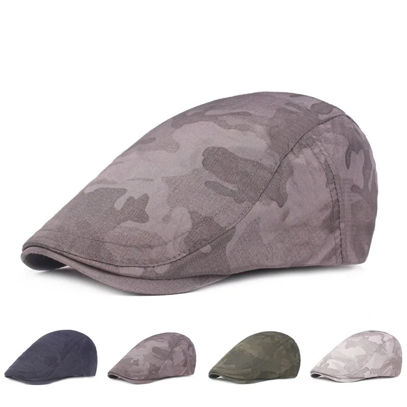 

2021 Wholesale New Arrivel Casual Men's Berets Hats for Women Cotton Visors Flat Caps Artist Newsboy Cap