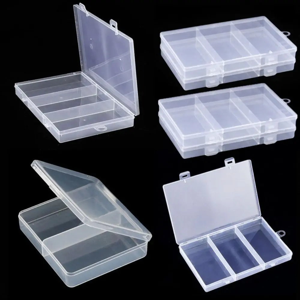 

Пластиковая коробка для хранения, портативный квадратный прозрачный органайзер для ювелирных изделий, прочный органайзер для всякой всячины, держатель для электроинструментов