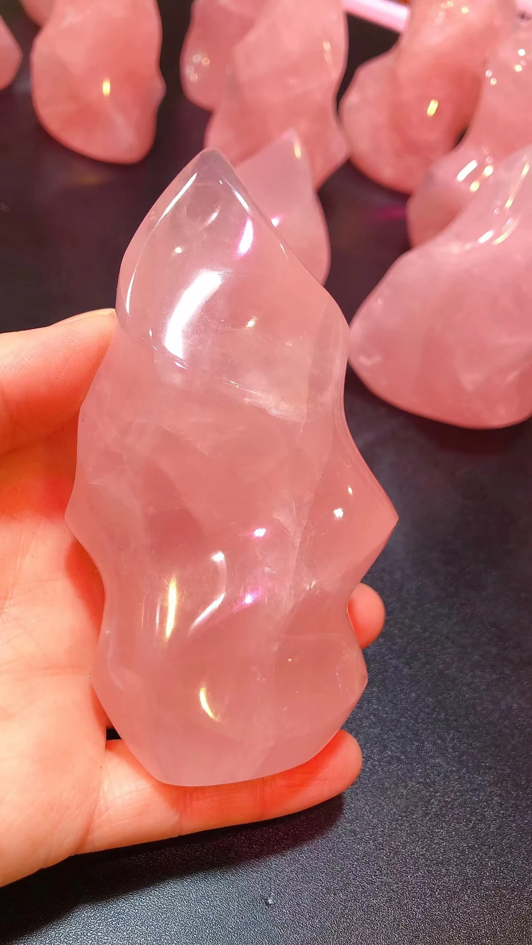 

Unique Natural Pink crystal torch gemstone free form crystals healing Reiki natural crystal energy healing home decoration gift