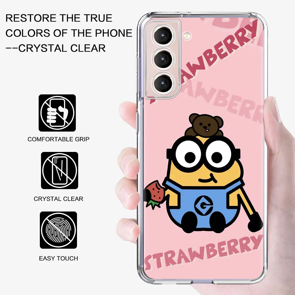 Забавный милый мультяшный чехол M-Minionss для Samsung Galaxy S22 S23 S24 S10 Lite S20 Ultra S21 FE S10e S9 Plus S8