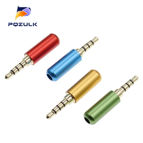 PQZULK 3.5MM аудиоразъем 3/4 полюса черный/серебристый