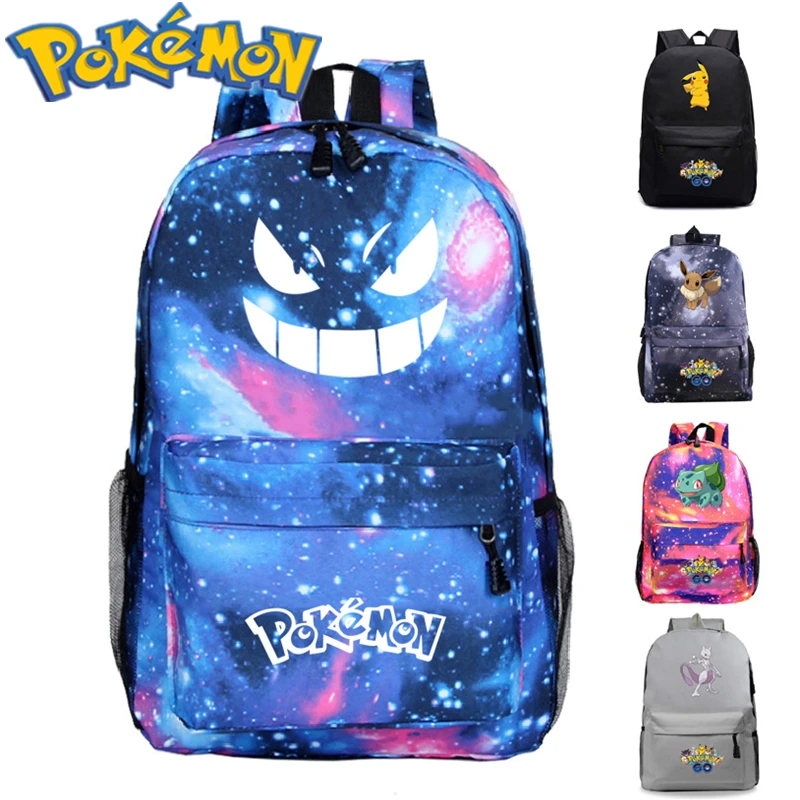 

Рюкзак с покемоном, детские игрушки для путешествий, подарок на день рождения, Пикачу, Эви, Mewtwo, Gengar, Сквиртл, чармандер, периферийный