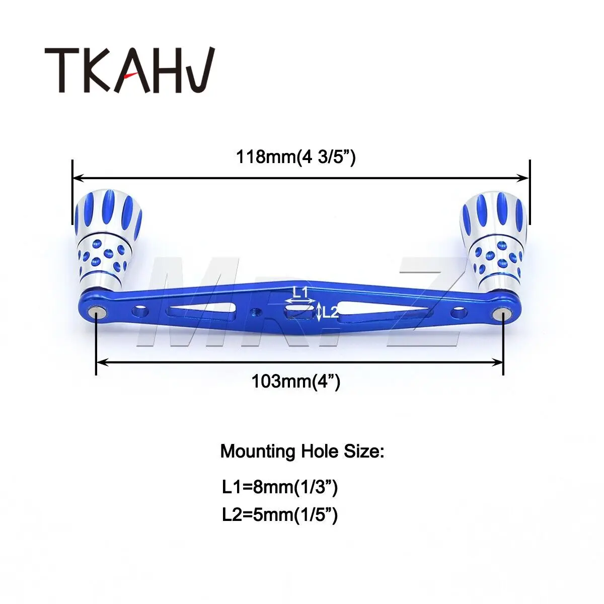 TKAHV 103 мм Power Baitcasting Рыболовная катушка с ручкой для Abu Max Daiwa Shimano Sliver и синие ручки