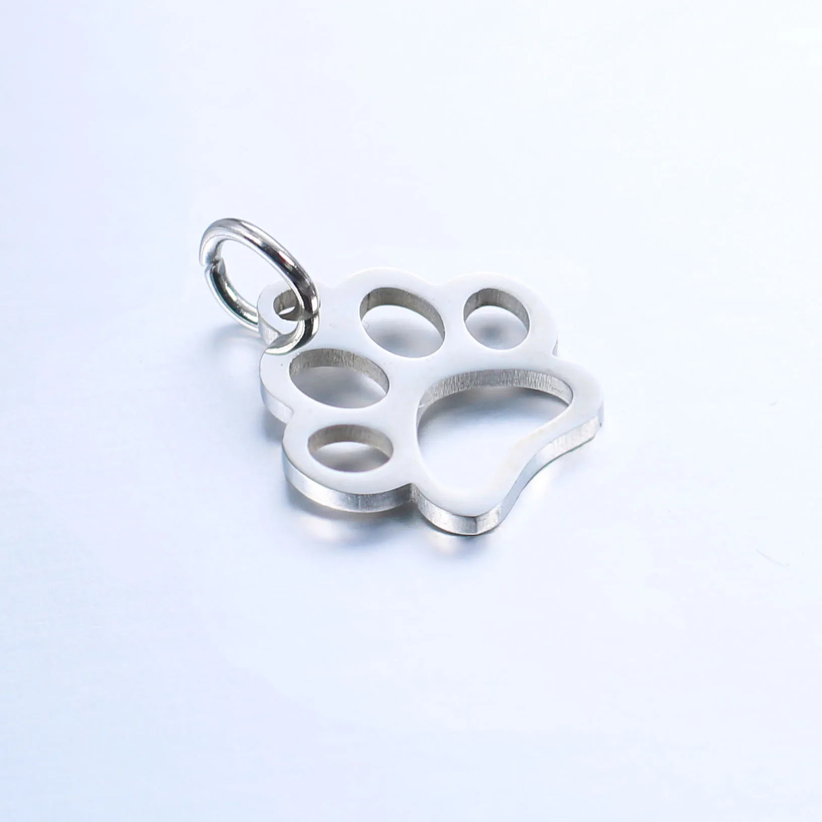 5Pcs/Lot Stainless Steel Cat&Dog Claw Pendants With Jump Rings Hollow Animal Claw Charm for Necklace Earring Jewelry Making