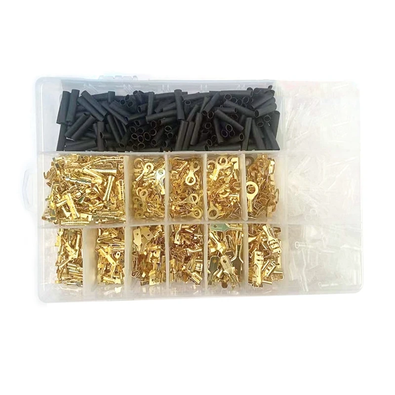 

1Box Insulated 1050PCS Male Female Wire Connector 2.8/4.8/6.3Mm Electrical Crimp Terminals Spade Connectors Assorted Kit