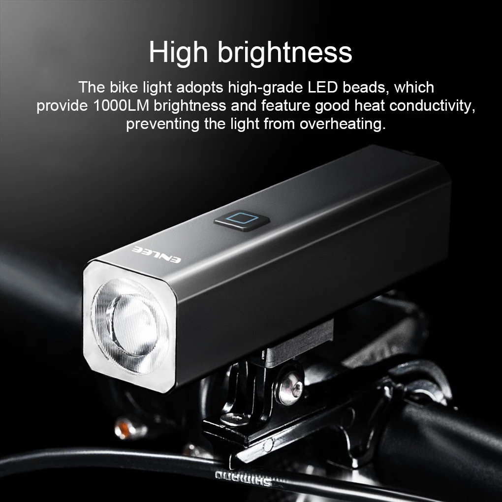 

Rechargeable Bicycle Handlebar Headlight Handle Bar Lamp Mountain Night Security 1000LM High Brightness Accessories
