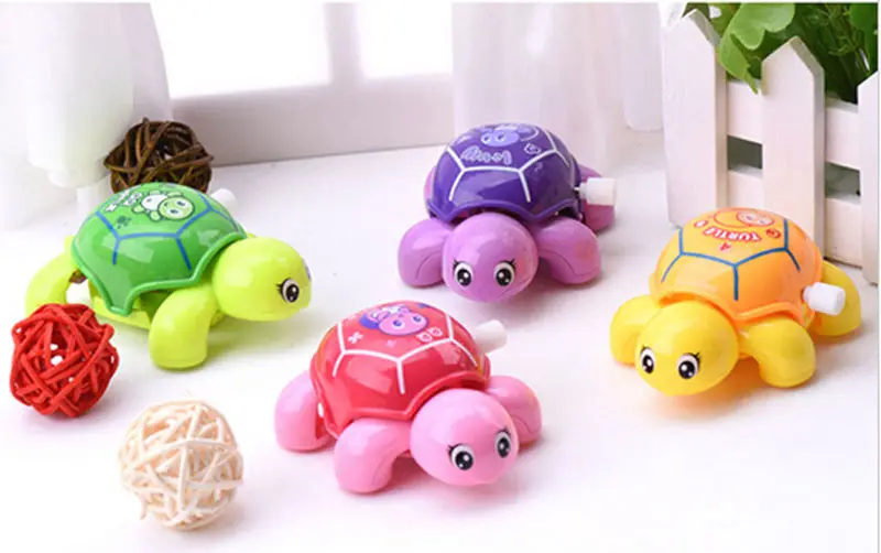 

Toddler Newborn Infant Baby Unisex Toys Mini Clockwork Tortoise Cute Turtle Wind Up Toys Preschool Educatinal Random Color Gifts
