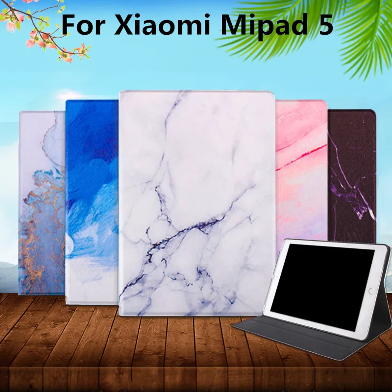 Чехол для планшета Xiaomi Mipad 5 чехол Pro искусственная кожа мраморный задней панели