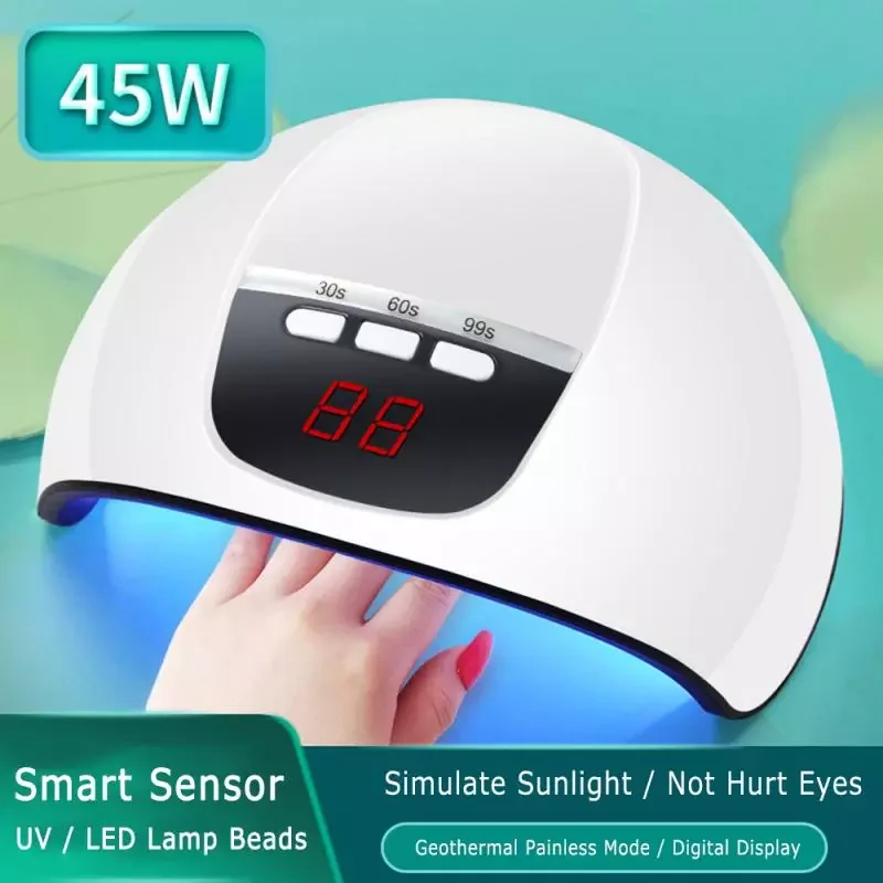 

NEW2023 54W Nail Lamp Nail Drill Machine Phototherapy Lamp Professional Nail Dryer Nails Art Decorations Nail Tool