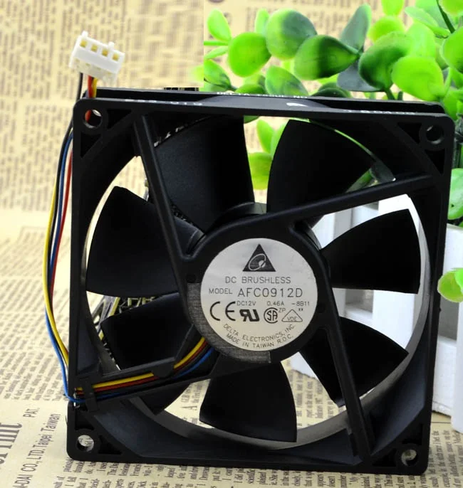 

New CPU Cooler Fan for DELTA AFC0912D 12V 0.46A 9225 4Pin Ball Bearing PWM Cooling Fan