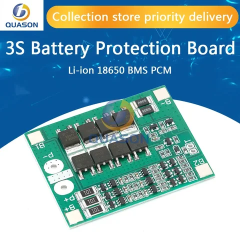 Защитная плата Quason 3S 25A Li-ion 18650 BMS PCM