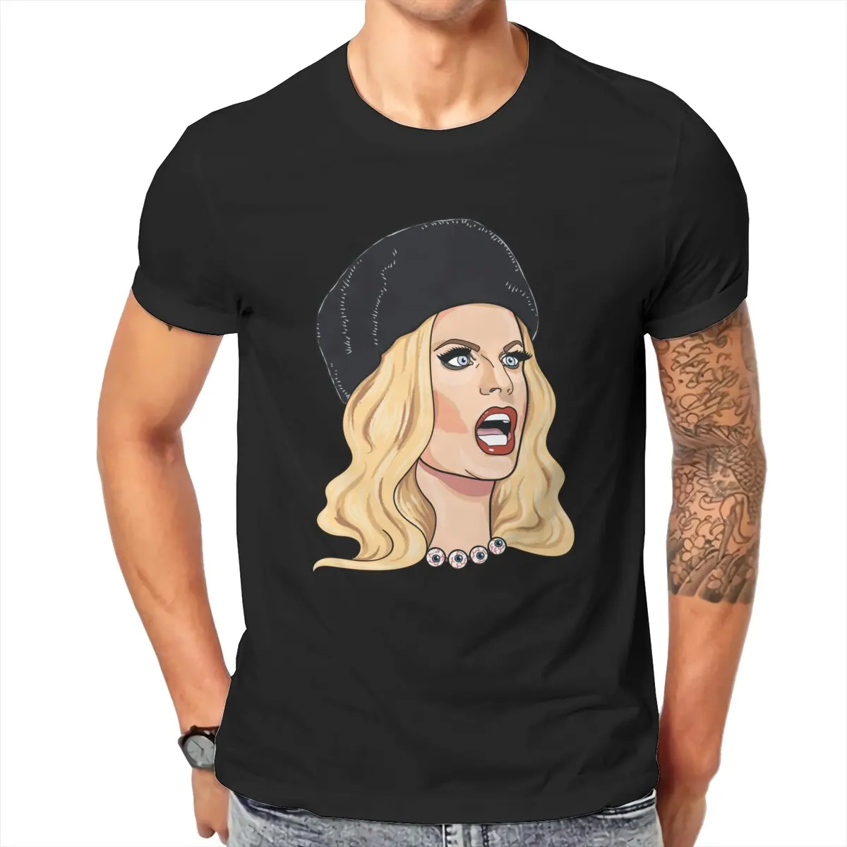

Мужские футболки Katya Zamolodchikova, модная футболка из чистого хлопка, футболки с короткими рукавами Drag Race, уникальная одежда с круглым вырезом