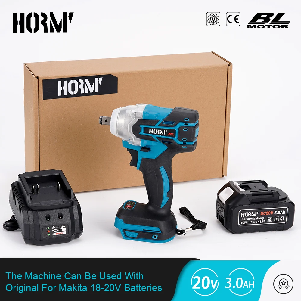 20V Brushless Electric Wrench Impact Wrench 1/4 1/2 520N.m f