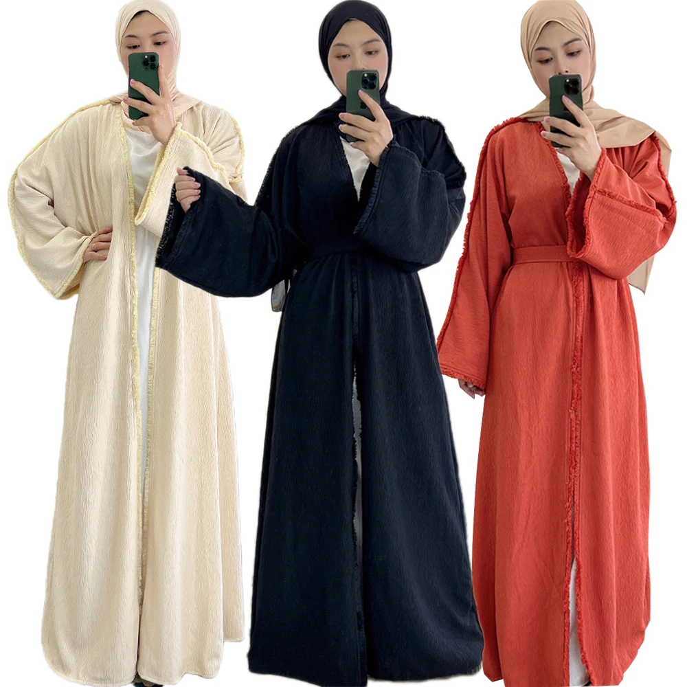 

Kaftan Dubai Abaya Kimono Cardigan Muslim Dress Turkish Saudi Arab African Dresses For Women Caftan Robe Islam Clothing Ramadan
