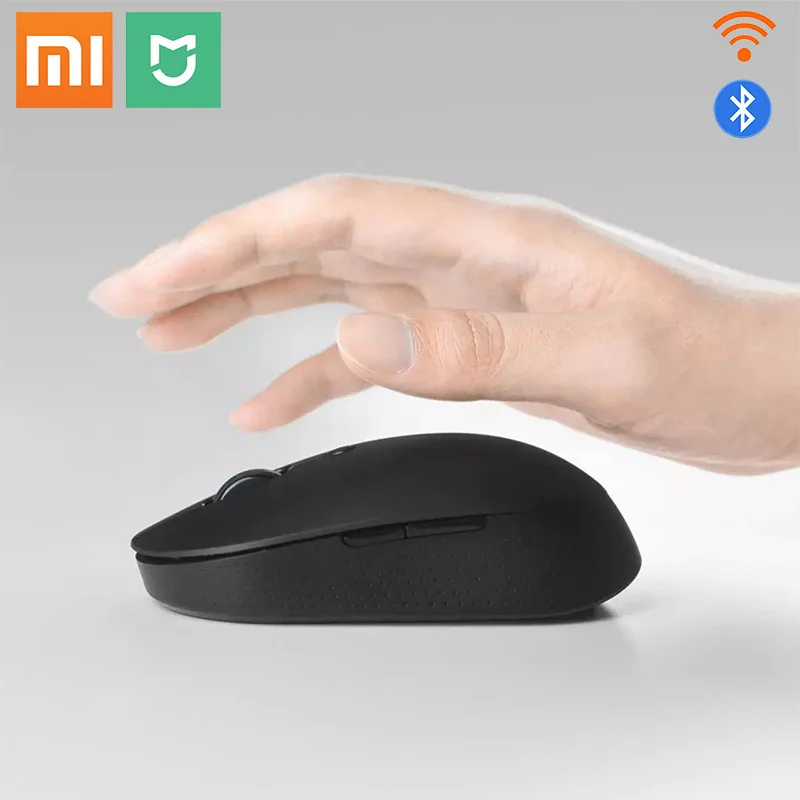 

Original Xiaomi Mijia Dual-Mode Wireless Mouse Silent Edition 2.4GHz and Bluetooth USB Connection Side button Mini Game Mouse