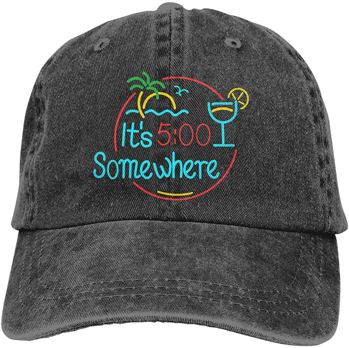 

Custom Logo It's 5 O'Clock Somewhere Baseball Hat For Men Casquette Cap Vintage Adjustable Trucker Hat