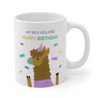 my self isolated birthday mug