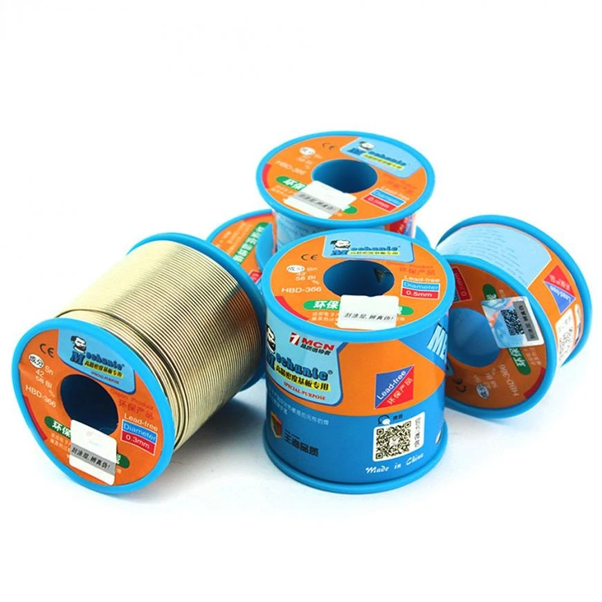 

MECHANIC HBD-366 Solder Wire Lead Free Low Temperature 210℃ Melting Point Soldering Wire 0.6/0.8/0.5/0.4MM for BGA Solder Wire