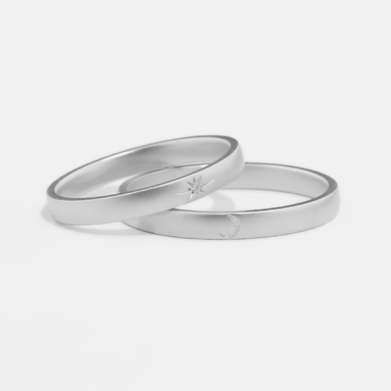 Платиновые обручальные кольца с бриллиантами для пары