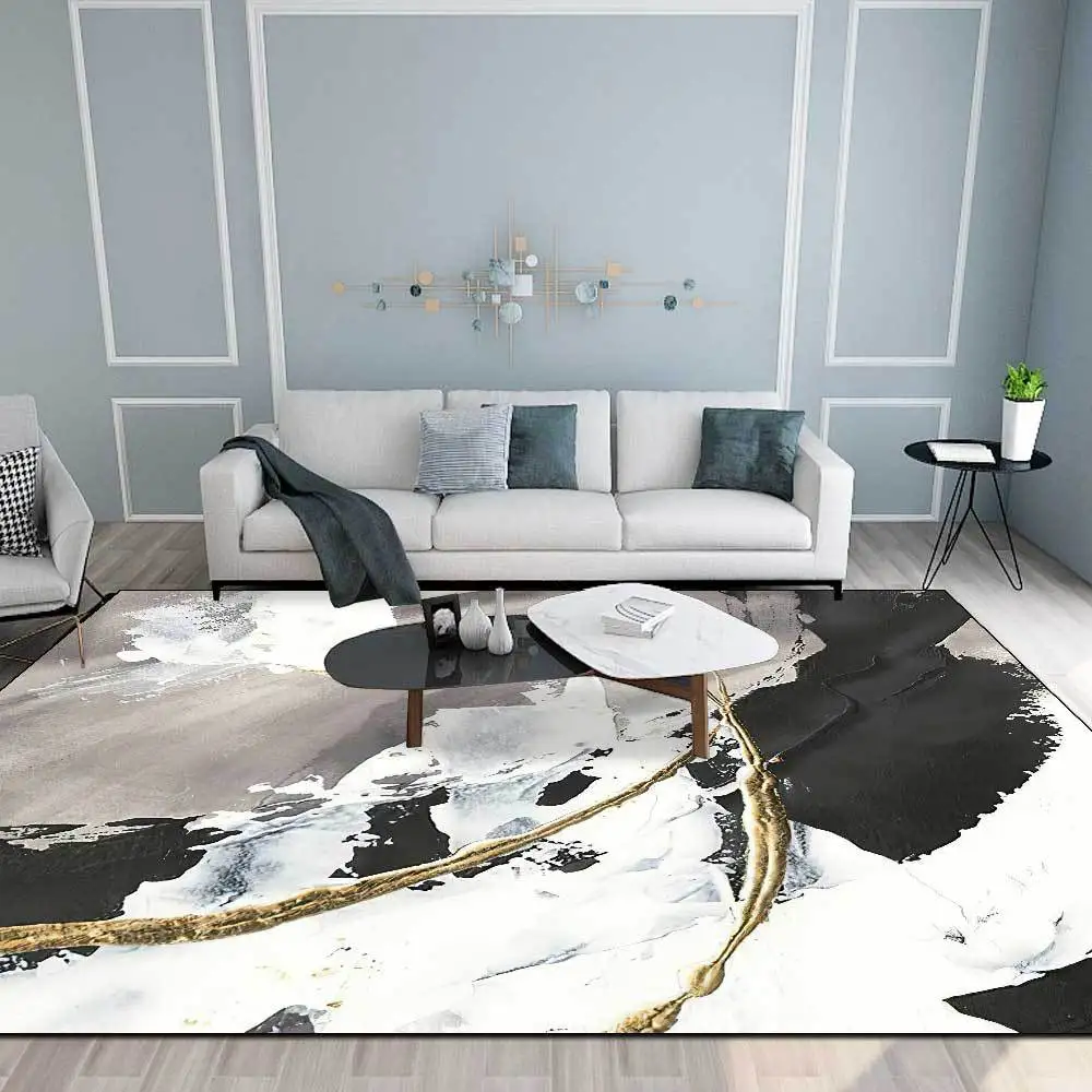 

Chinese Ink Style Living Room Mat Bedroom Non-slip Floor Mats Kitchen Anti-fouling Floor Carpet 120x160cm Rugs Area Rug Large