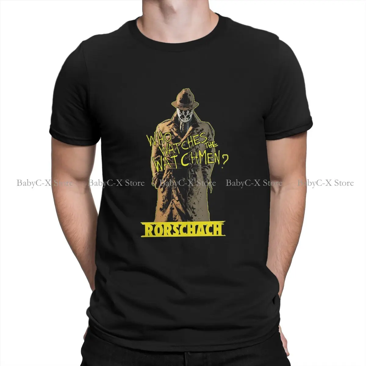 

Classic Special Polyester TShirt Watchmen Rorschach Walter Top Quality Hip Hop Graphic T Shirt Short Sleeve