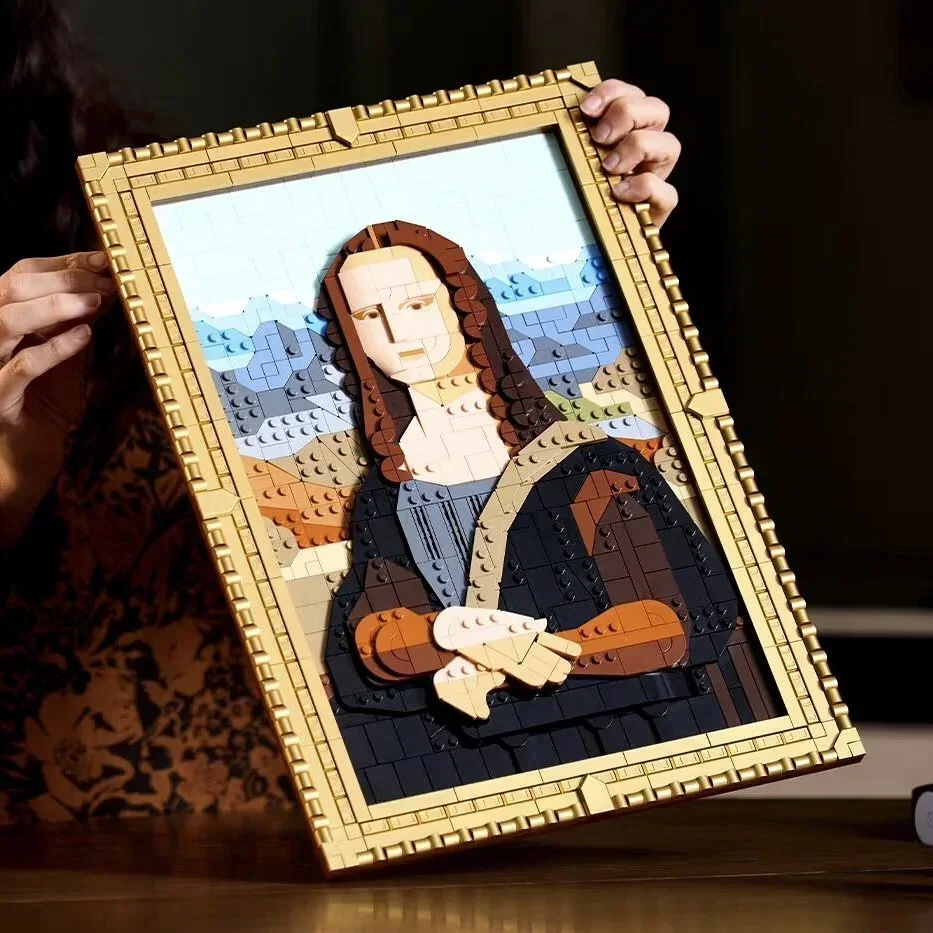 2024 Новое искусство 31213 Art Mona Lisa Строительные блоки Всемирно известная живопись 3D