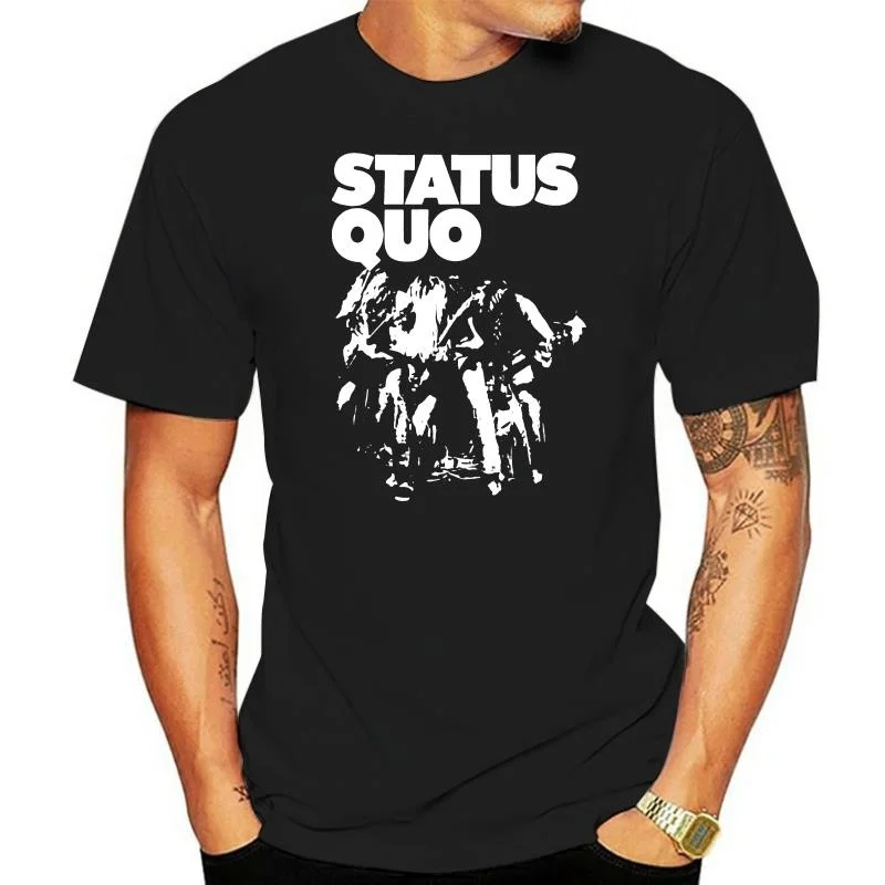 

Men tshirt Status Quo t shirt band Classic T Shirt Printed T-Shirt tees top