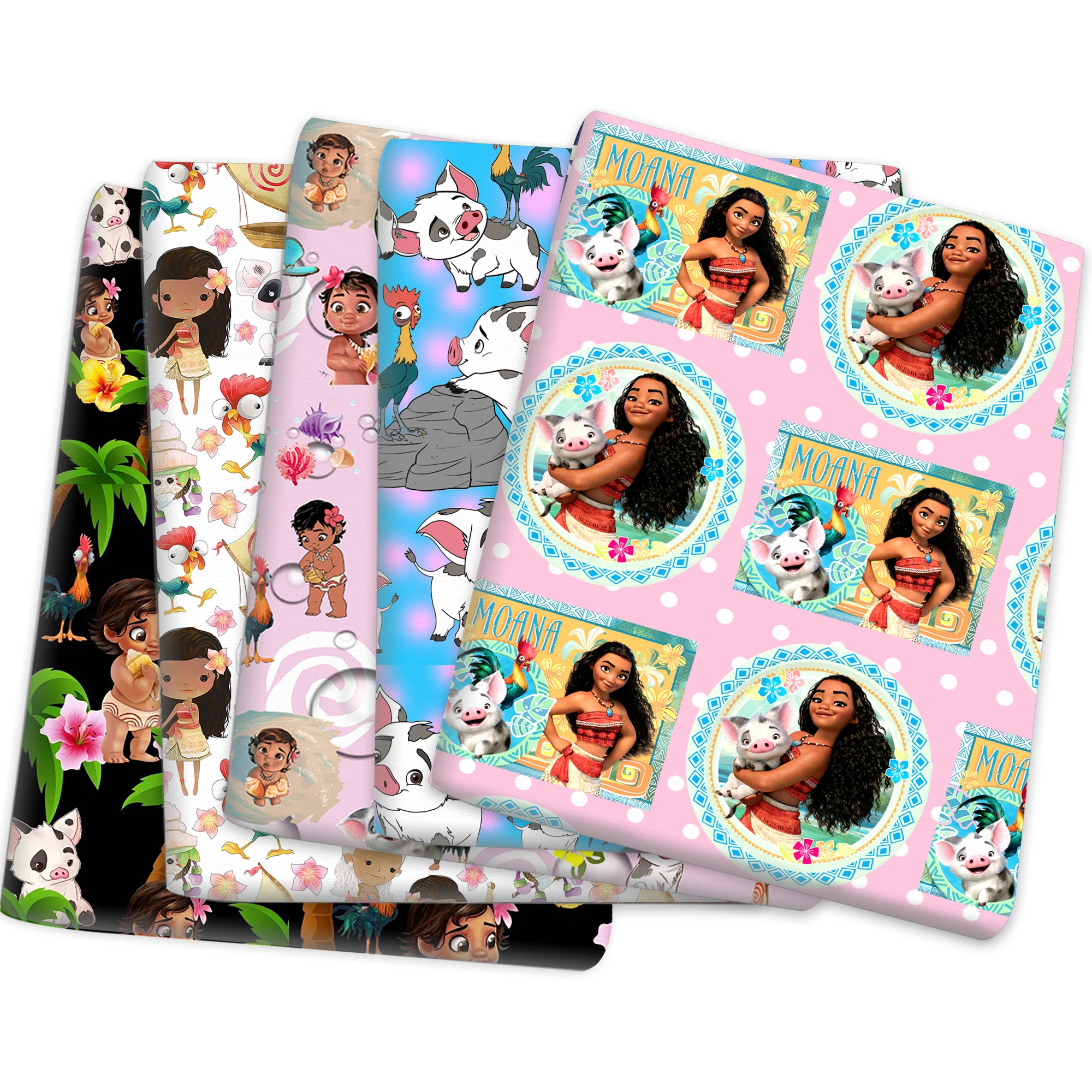

Disney Princess Moana 50*145cm Polyester Cotton Fabric Sewing Quilting Fabric Needlework Material DIY Handmade
