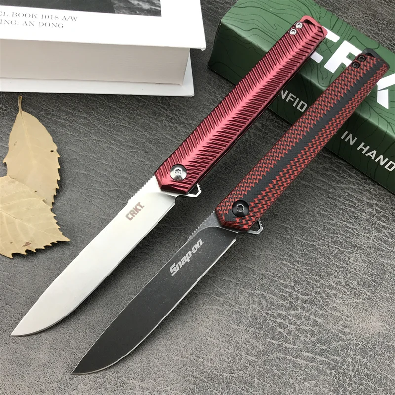 

CRKT K820 портативный складной нож 7Cr13Mov лезвие два цвета рукоятка G10 красный нож для кемпинга на открытом воздухе с зажимом ручной инструмент