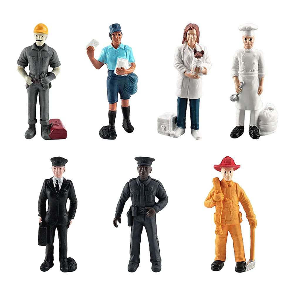 

7 Pcs Human Models Simulation Static Human Ornaments Micro Landscape Decorations