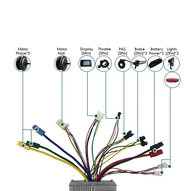 DIY E-Bike Controller Set 30A For 36V/48V 1000W Motors M3 With Full Common Small Kit