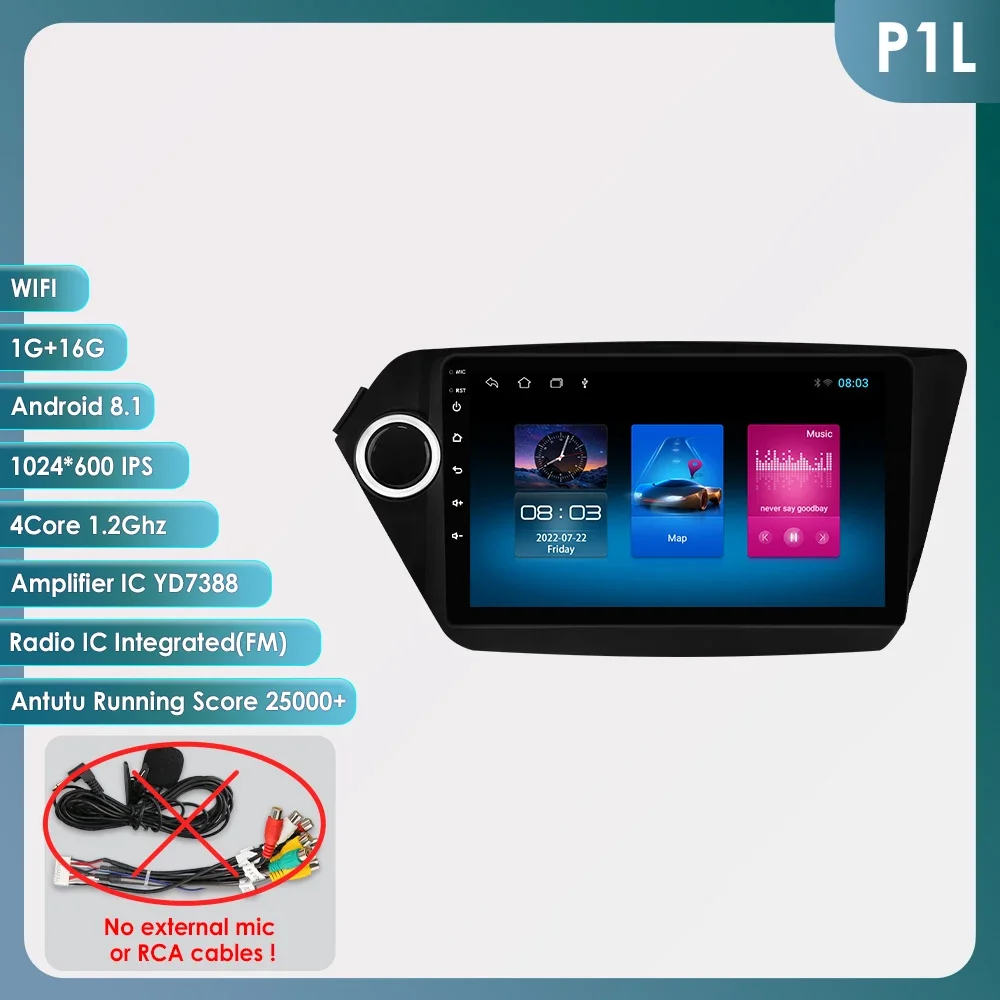 

Автомагнитола Hizpo Android CarPlay для Kia RIO 3 K2 2011-2015 мультимедийный плеер 2din головное устройство GPS-навигация RDS 4G WiFi стерео