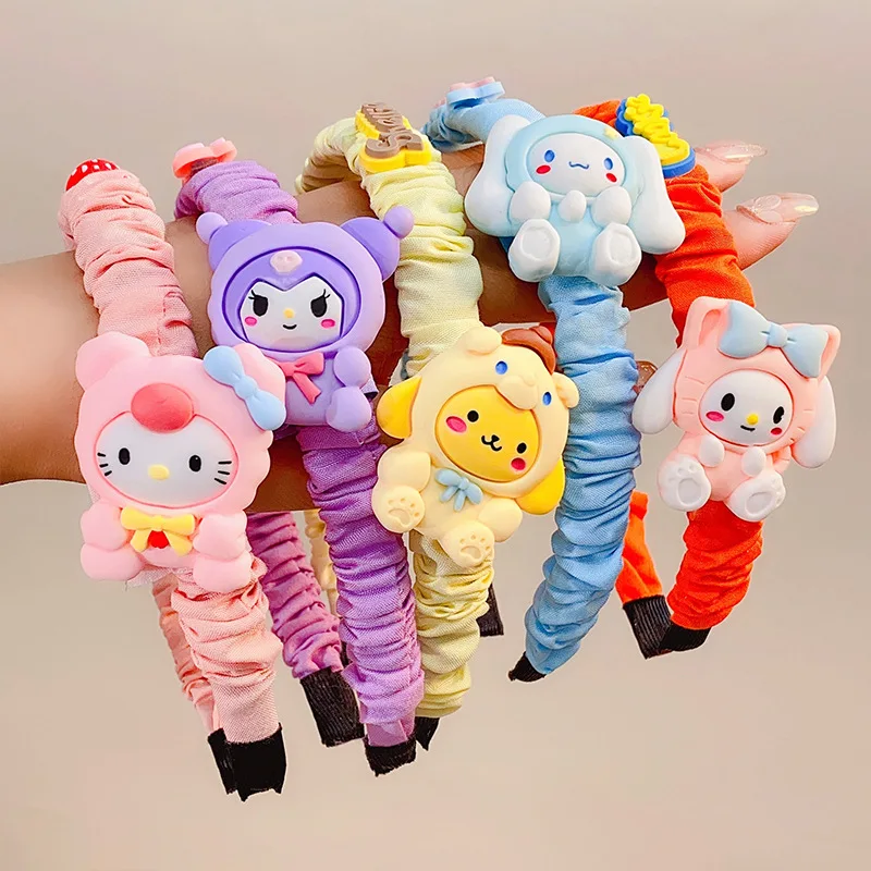 

Sanrio Kulomi Children's Cartoon Paradise Series Headbands Summer Cute Pressed Hairbands Headbands Head Buckle Hair Accessories