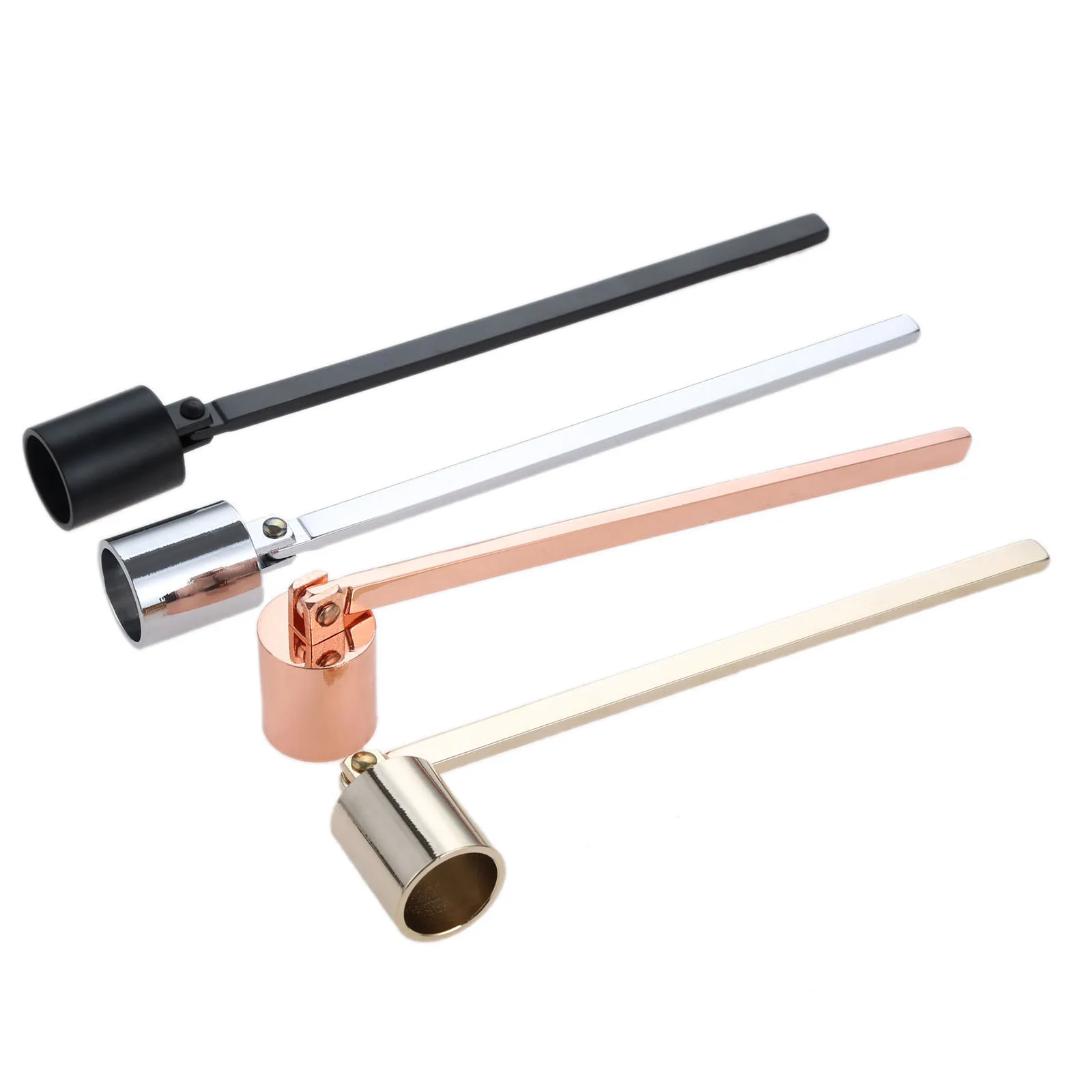 

1Pc 19*2.3cm Long Handle Candle Snuffer Gold/Black/Rose Gold/Silver Candle Wick Trimmer Candle Accessories for Wedding Banquet