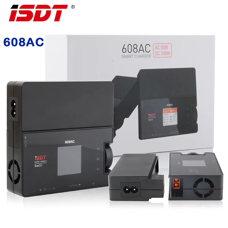 

ISDT 608AC AC 60W DC 200W 8A BattGo умное зарядное устройство разрядник со съемным источником питания для бытовых игрушек