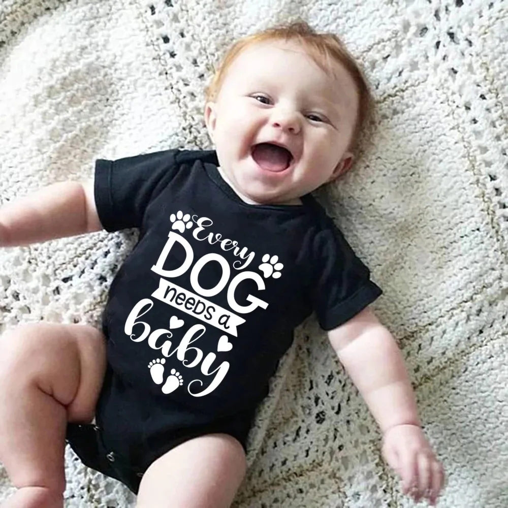 

Cute Every Dog Needs Baby Short Sleeve Baby Unisex Bodysuit Newborn Baby Gifts Baby Announcement Jumpsuits Baby Romper Presents