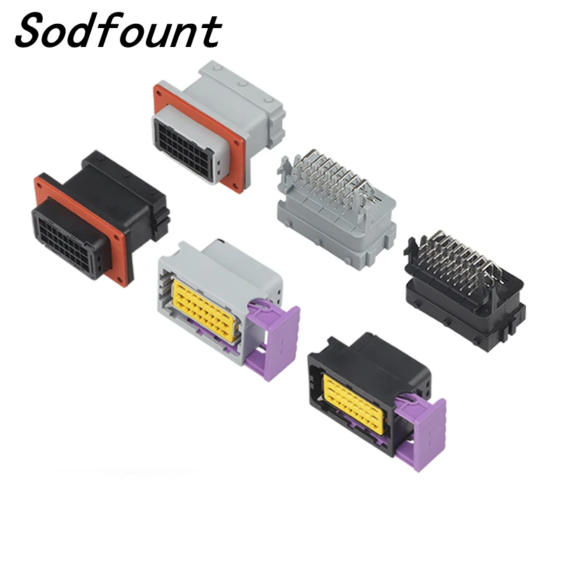 24 контакта Way FCI Штекерный разъем проводки автомобильный корпус герметичный разъем и ЭБУ алюминиевый корпус 211PC249S8005